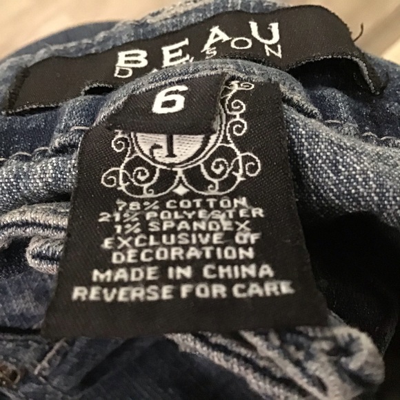 Beau Dawson Jeans 6 Stretch, Dk Blue  EUC - Picture 3 of 7